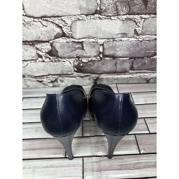 Miu Miu Blue Leather Peep Toe Platform Stiletto Heels Women’s Sz 37EU/6.5M US - Picture 6 of 16